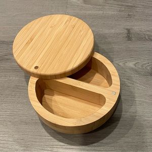 Totally Bamboo Salt Keeper Duet Round Container